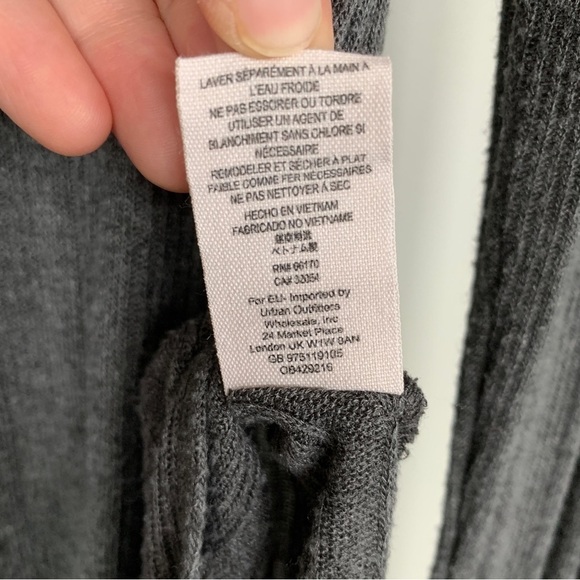 We the Free Gray Ribbed Turtleneck Long Sleeve Dress Size M - Picture 6 of 11